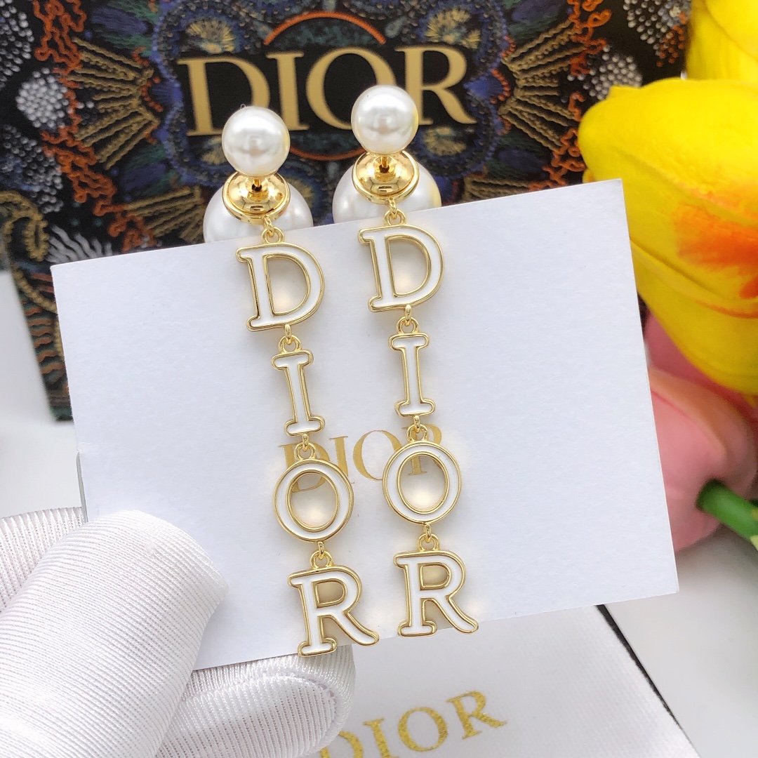 Dior 21 Autumn Earrings Gold For Women