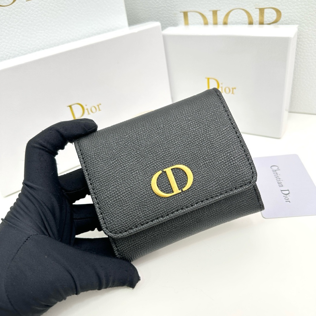 Dior Montaigne Lotus Folding Wallet(Replica)