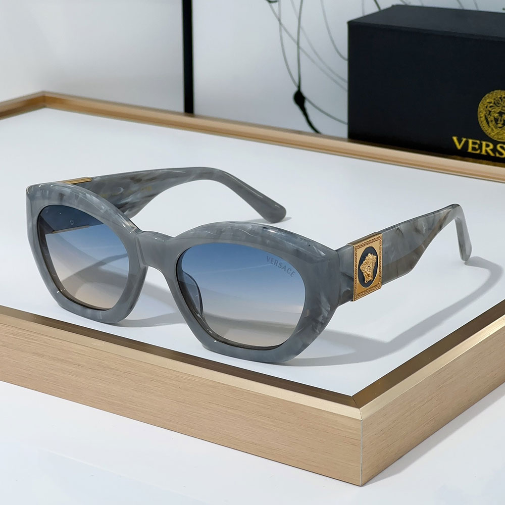 Versace Mirror leg Logo Plate Frame Sunglasses Top Quality(Replica)