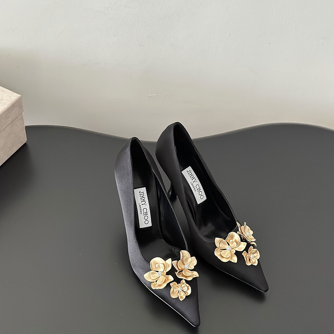 Jimmy Choo 9.5CM Slim Heel Stylish And Elegant Slide Sandal (Replica)
