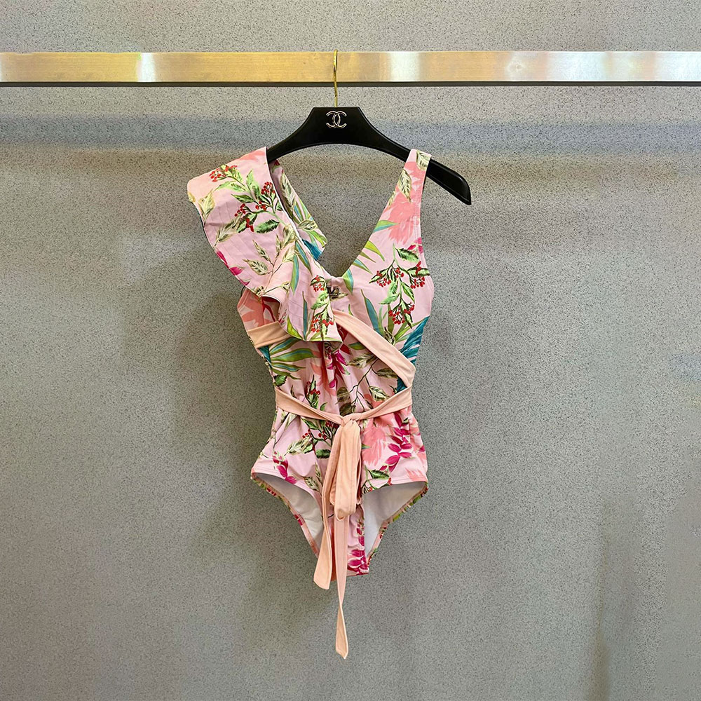 Valentino Colorful One-piece Swimsuit Swimwear(Replica)