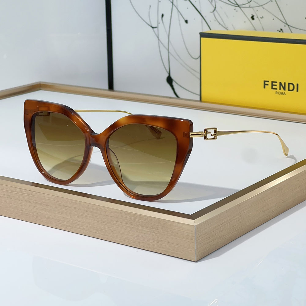 Fendi Thin-framed Sheet Metal on The Sides Sunglasses Top quality (Replica)