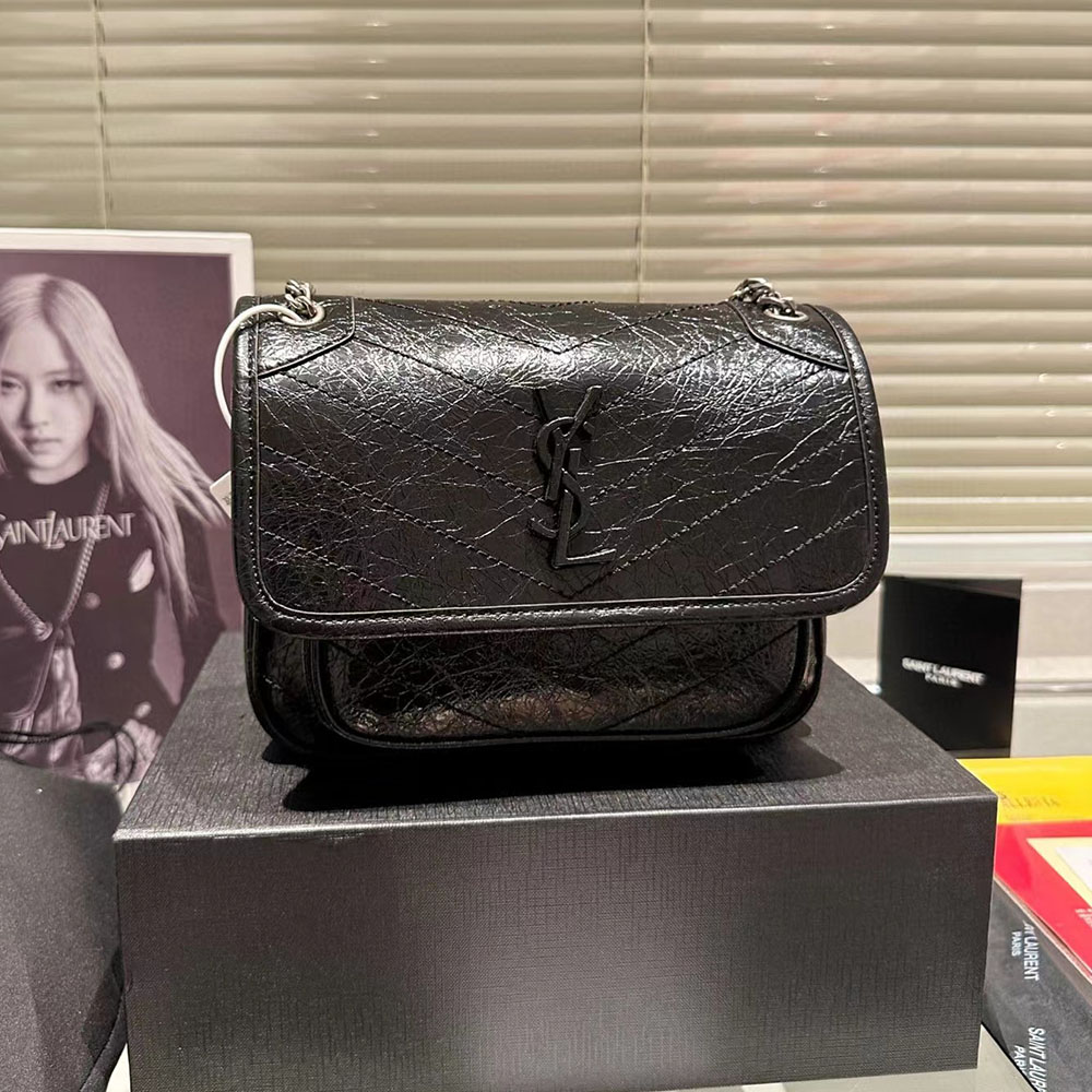 SAINT LAURENT Niki Baby In Vintage Leather Bag(Replica)