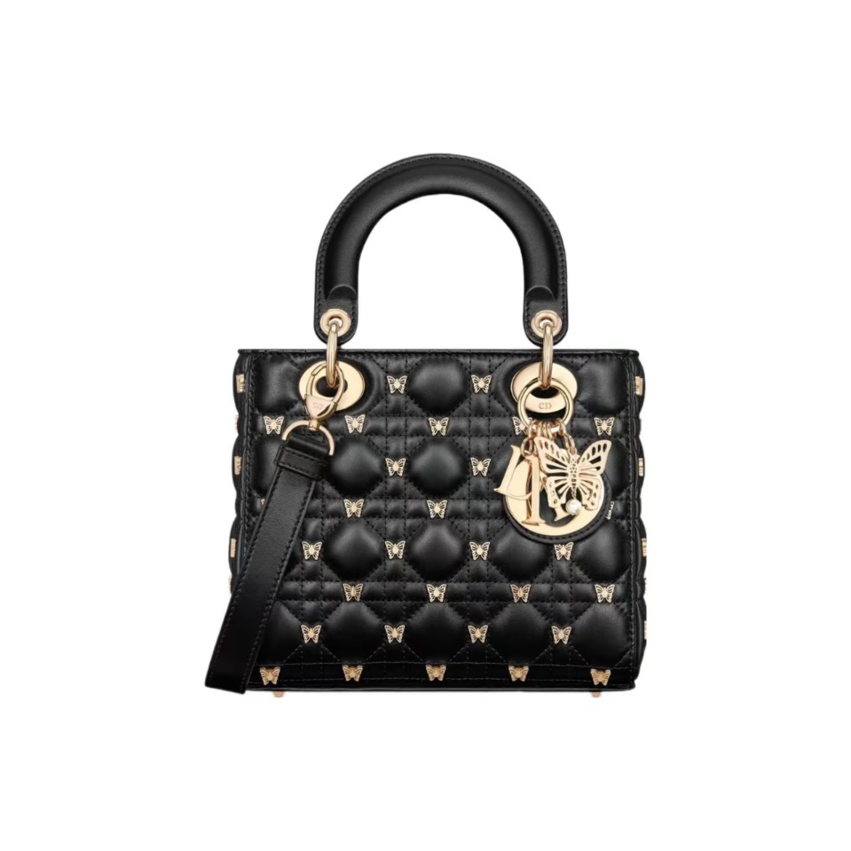Dior Lady Dior Butterfly Rivet Lambskin Bags  (Replica)