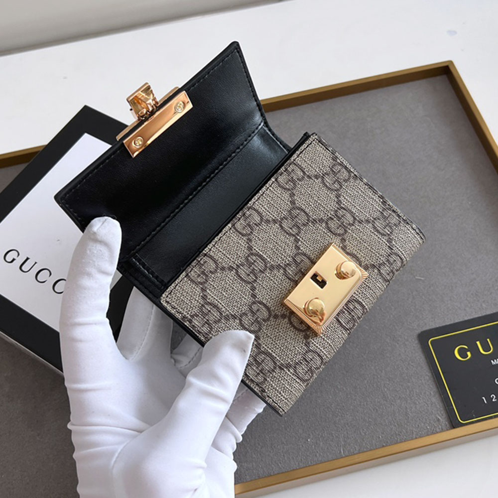 Gucci Padlock Three fold wallet(Replica)
