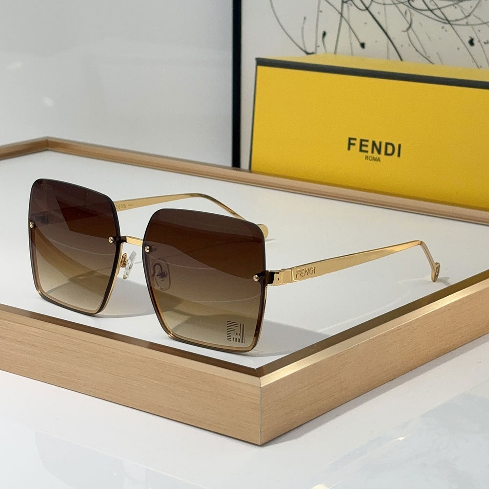 Fendi Butterfly Metal Frame Mirror Sunglasses Top quality (Replica)