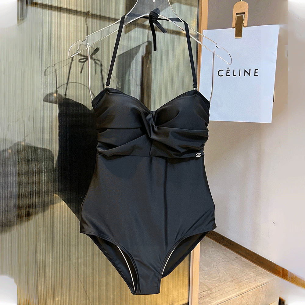Chanel One-piece With Buckle And Suspenders Swimwear（Replica）