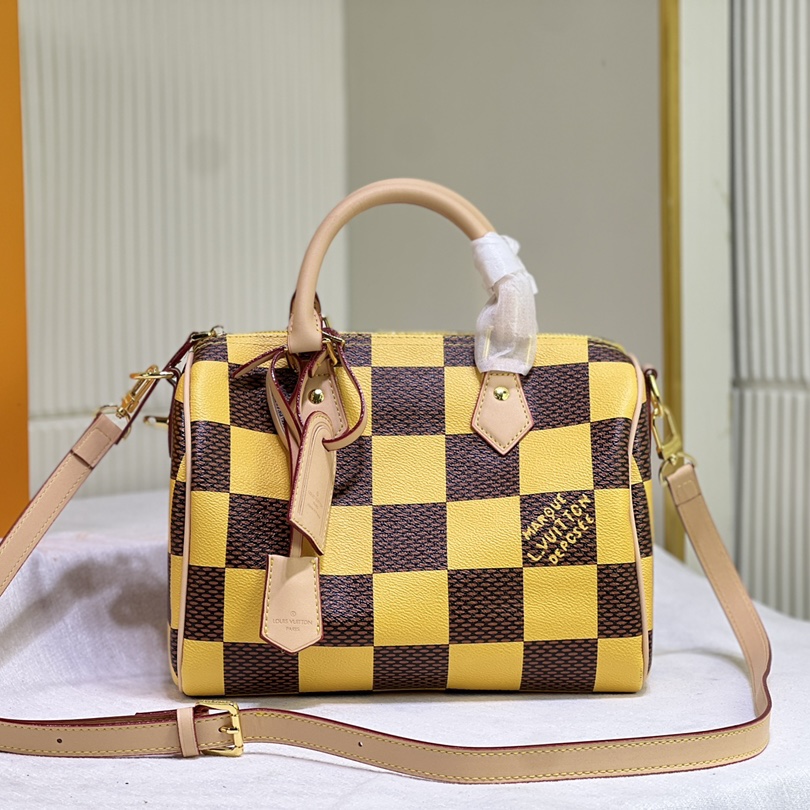 Louis Vuitton LV Speedy 25 Checkerboard Shoulder Bag Handbag (Replica)