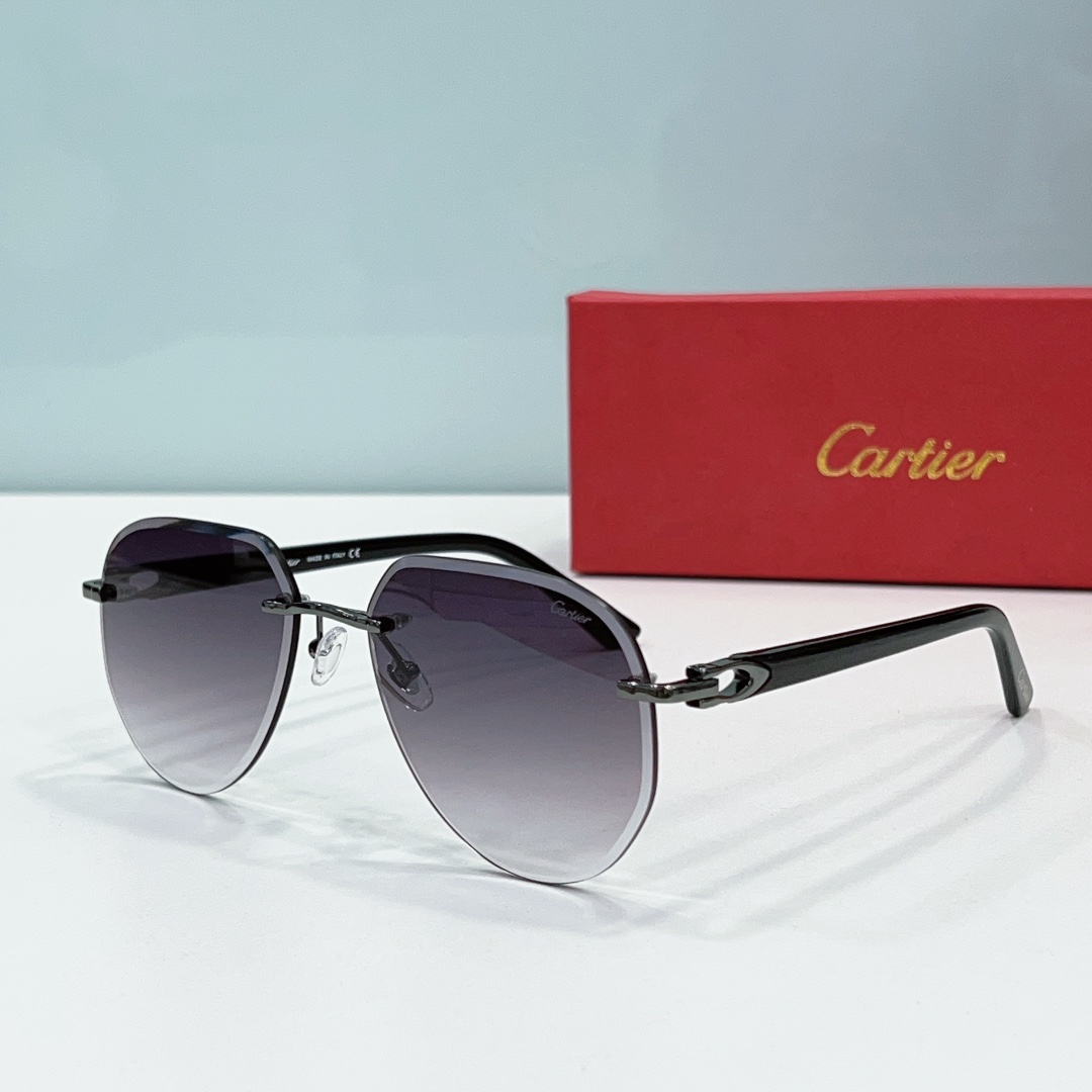 Cartier  Metal Leg Rimless sunglasses Top quality (Replica)