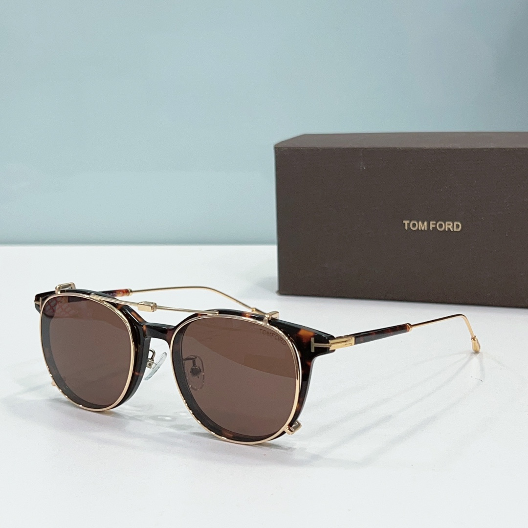 Tom Ford Round Metal Thin Frame Sunglasses Top Quality(Replica)