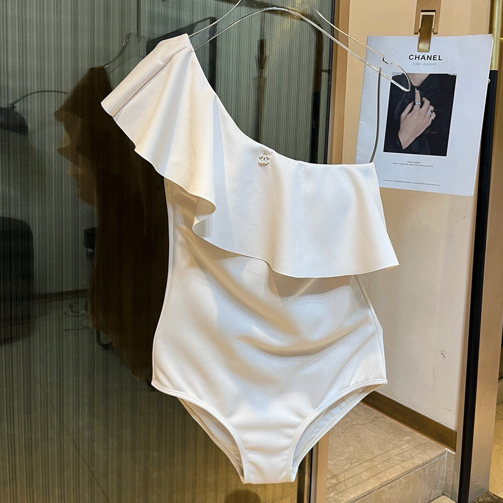 Chanel Logo One-piece Swimsuit  Swimwear（Replica）