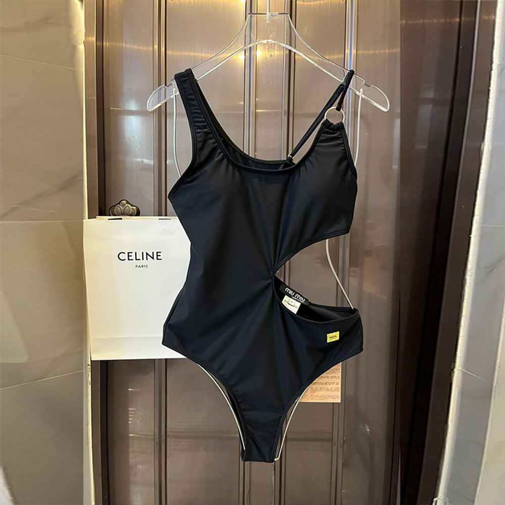 miumiu One-piece Bathing Suit With Waist cut Swimwear（Replica）