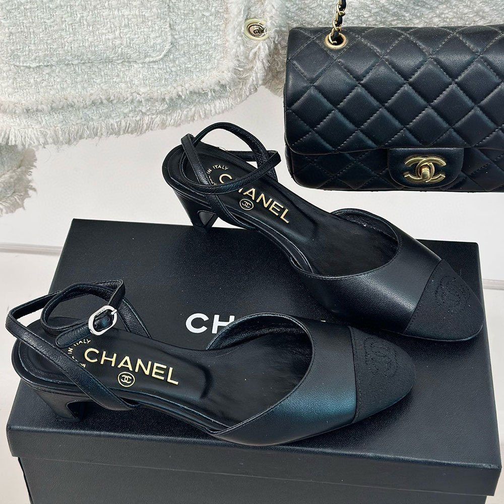 Chanel   Lace-up heels  Sandals Slide(Replica)