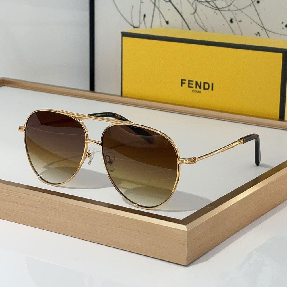 Fendi Aviator metal Sunglasses Top quality (Replica)
