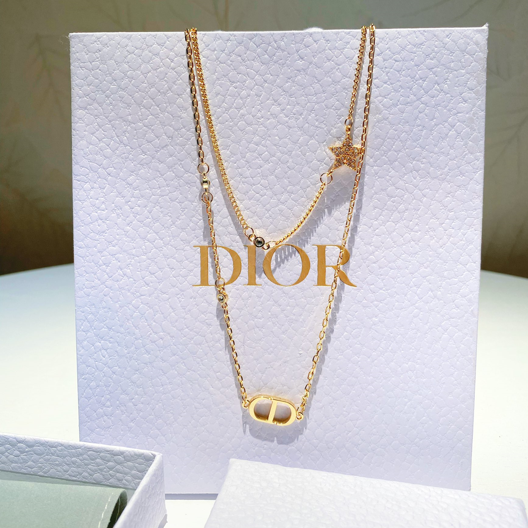 Dior Petit CD Double Necklace Accessories