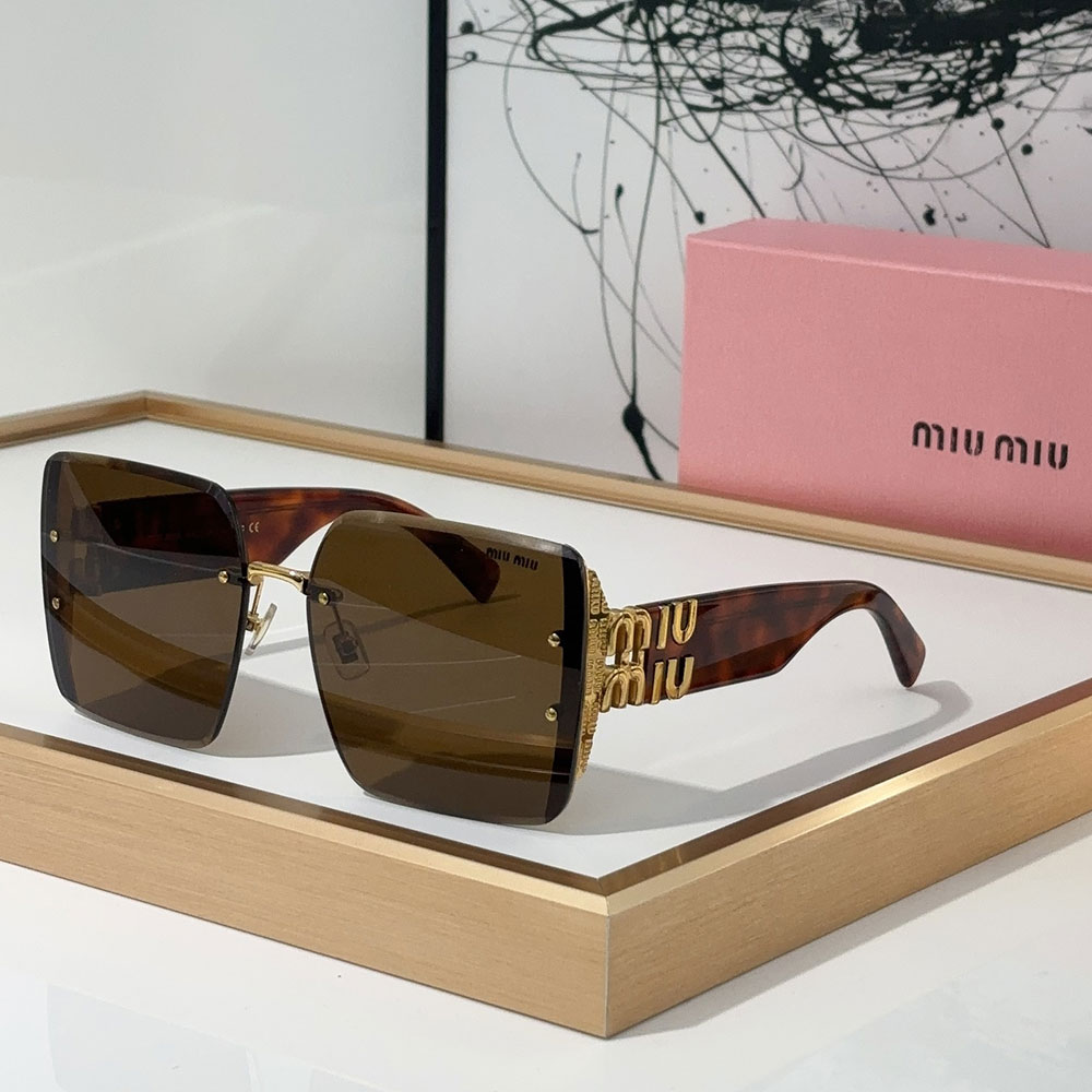 Miumiu Mirror leg Logo Decoration Sunglasses Top quality (Replica)