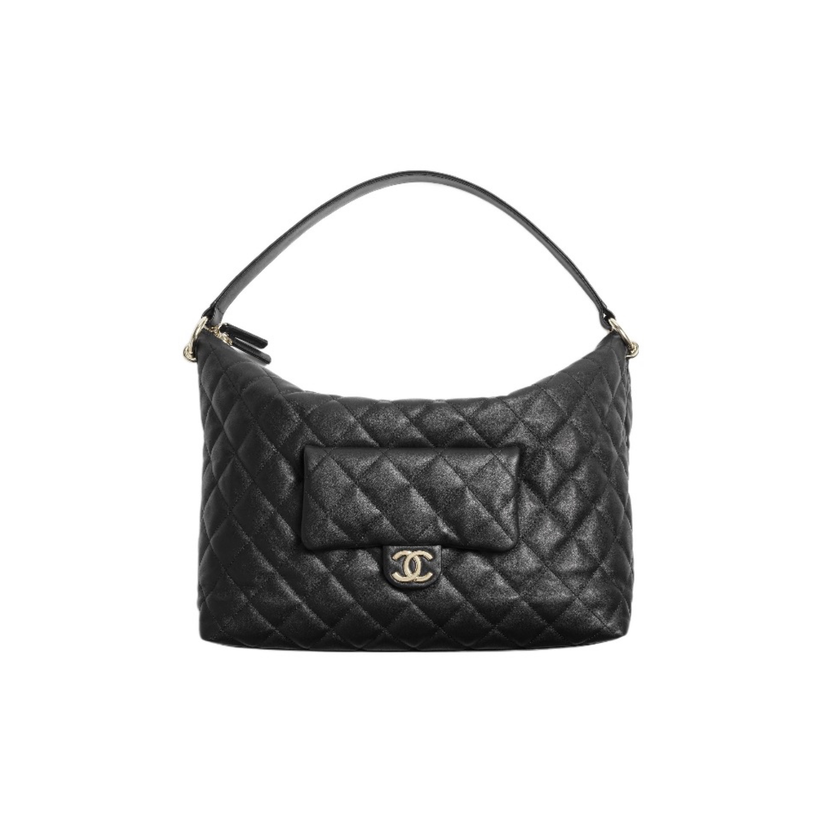 Chanel Hobo Calf Leather Shoulder Bag Handbag (Replica)