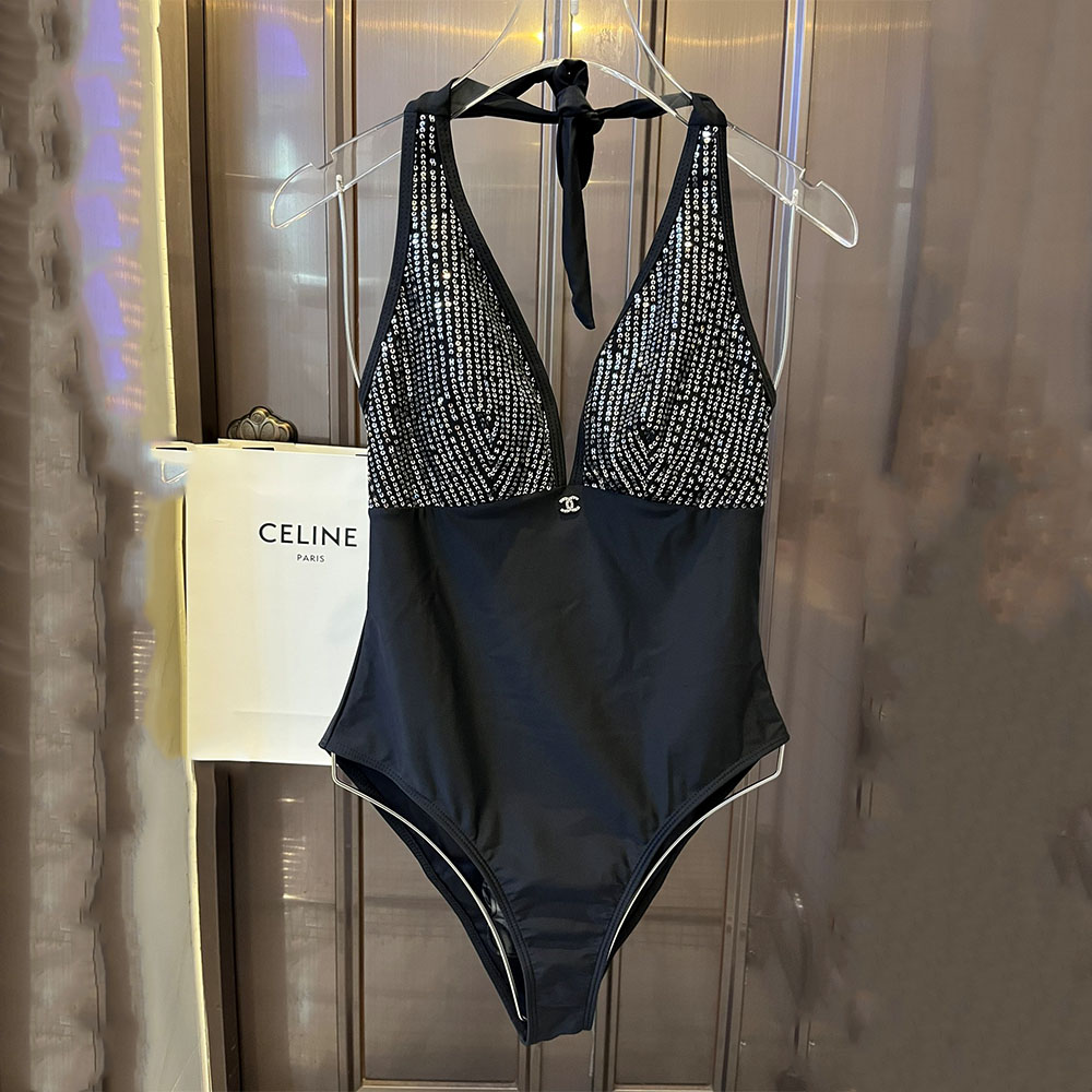 Chanel One-piece Swimsuit With Drill Swimwear（Replica）