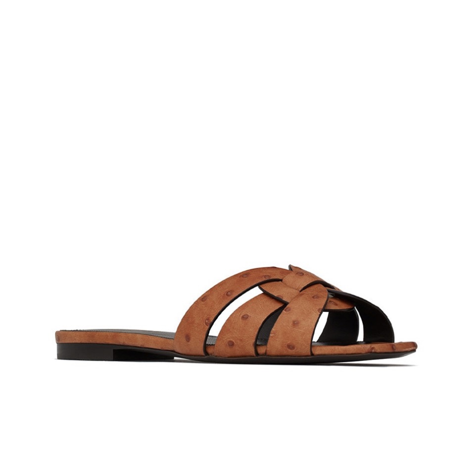 YSL Saint Laurent Nu Pieds Ostrich Pattern (Replica)