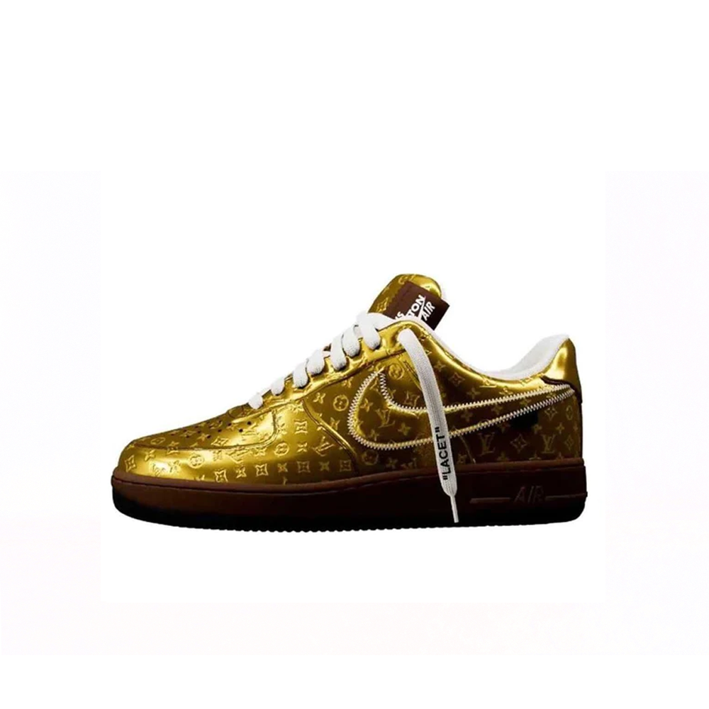 Nike Air Force 1 Low Louis Vuitton Monogram Brown Damier Azur(Replica) Nike Sneaker