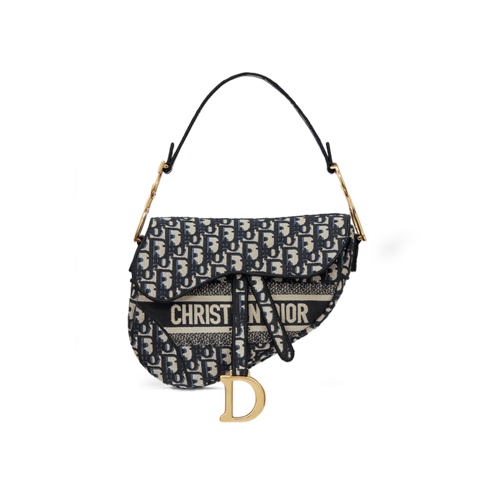 Dior SADDLE Bag Oblique Embroidered (Replica)