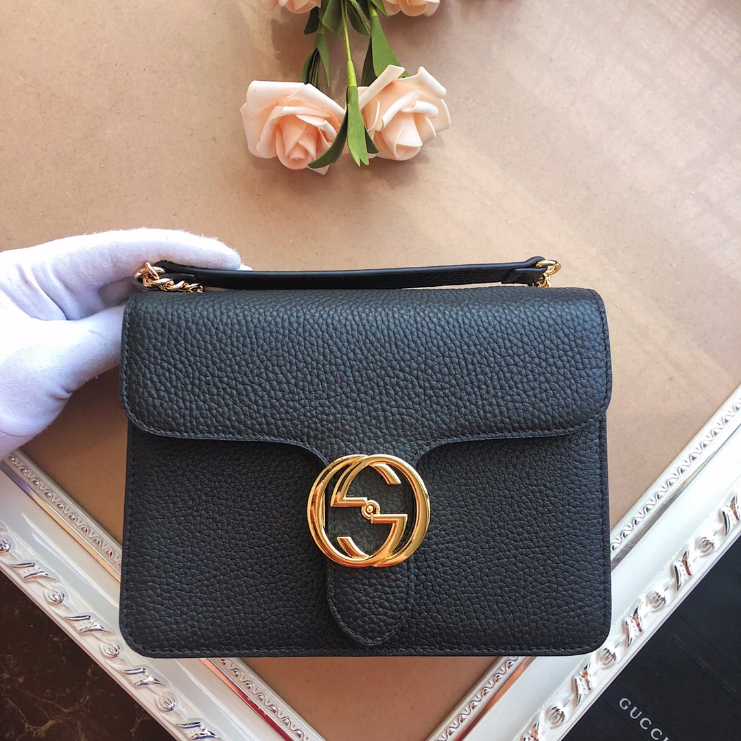 Gucci Litchi Pattern Crossbody Bag(Replica)