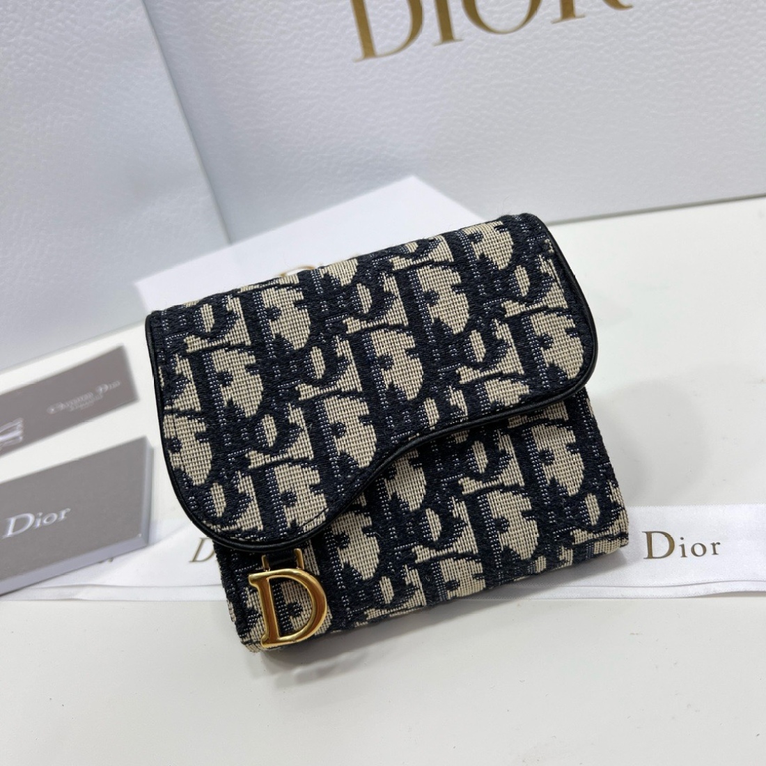 Dior saddle Three Fold Wallet(Replica)