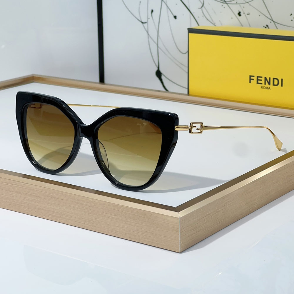 Fendi Thin-framed Sheet Metal on The Sides Sunglasses Top quality (Replica)