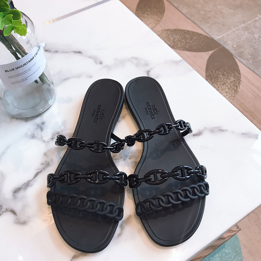 Hermens Shoes Island Flat Slppers Slide Sandal (Replica)