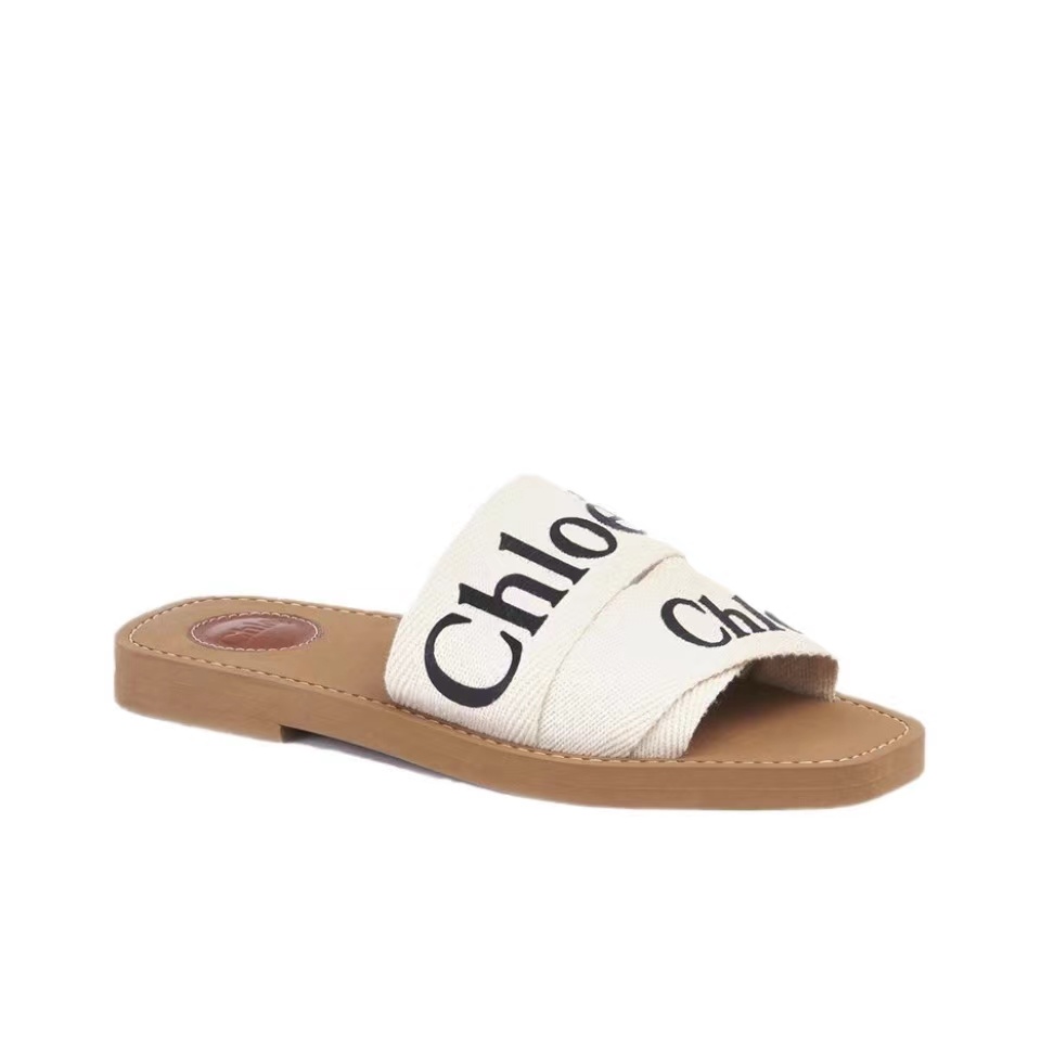 Chloe Woody Flat Mule Slide Sandals (Replica)