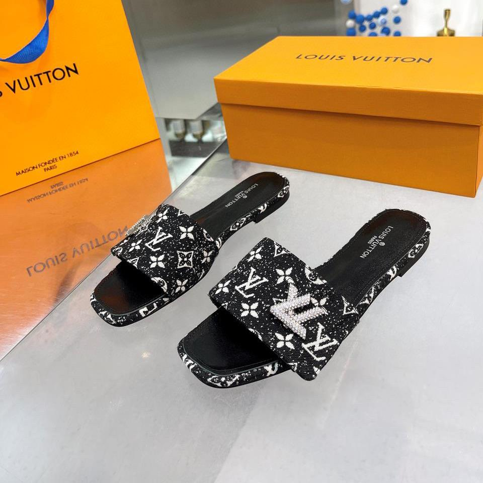 Louis Vuitton LV Flat Flat Flip-flops Slide Sandal (Replica)
