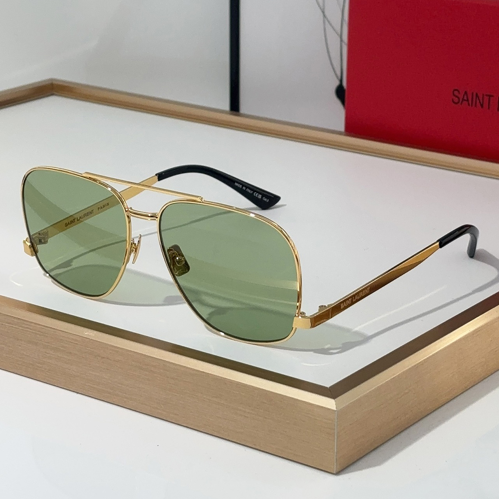 Saint Laurent YSL Metal Oval Sunglasses Top Quality(Replica)