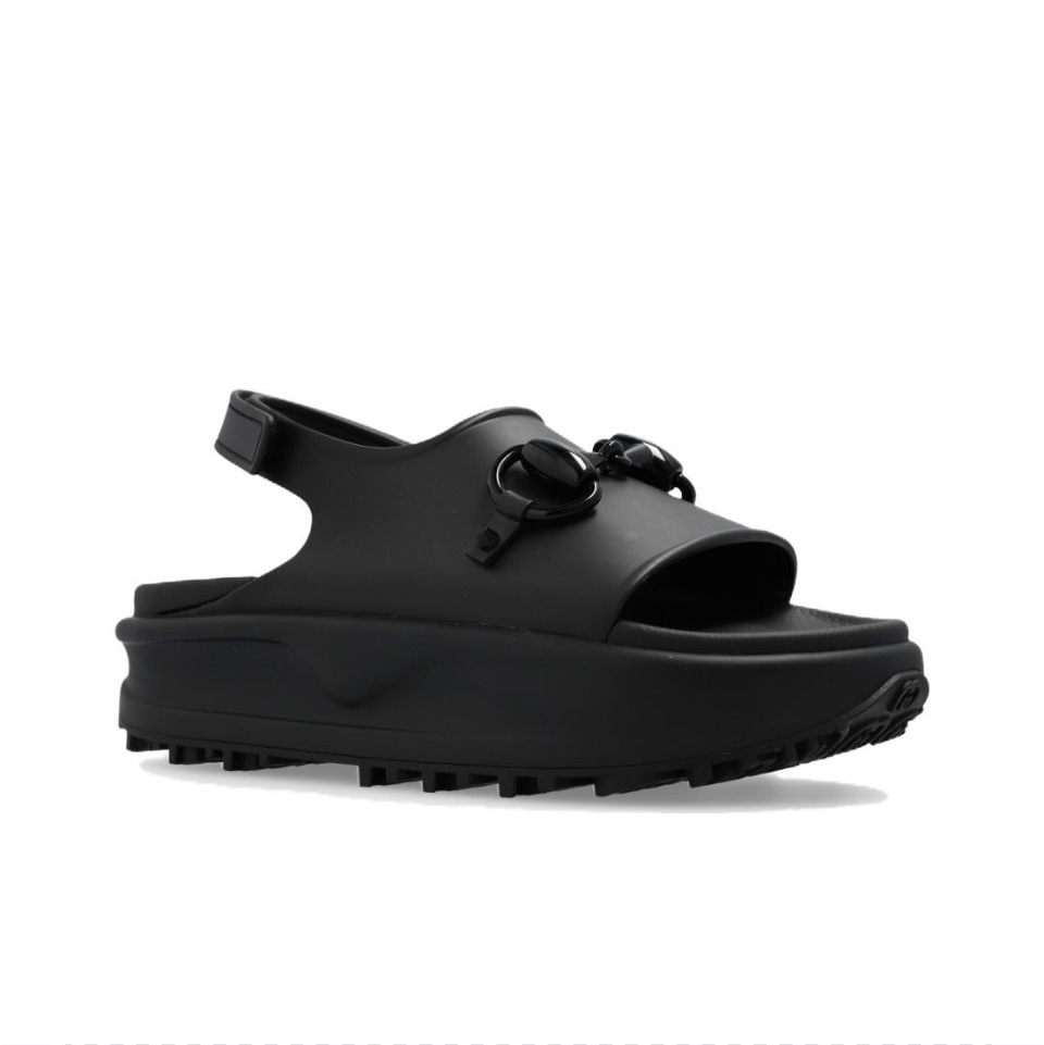 Gucci Shoes Rubber Thick-Soled Hook And Loop Fsteners Slide Sandal (Replica)