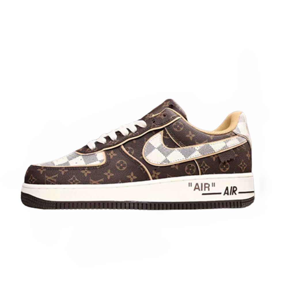 Nike Air Force 1 Low Louis Vuitton Monogram Brown Damier Azur(Replica) Nike Sneaker
