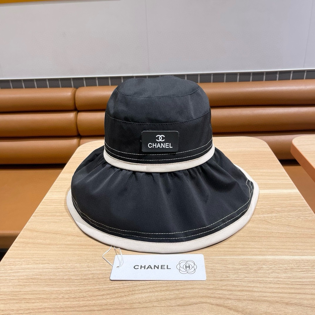 Chanel Big Hat Full Face UV Protection Fisherman's Hat Sunhat (Replica)