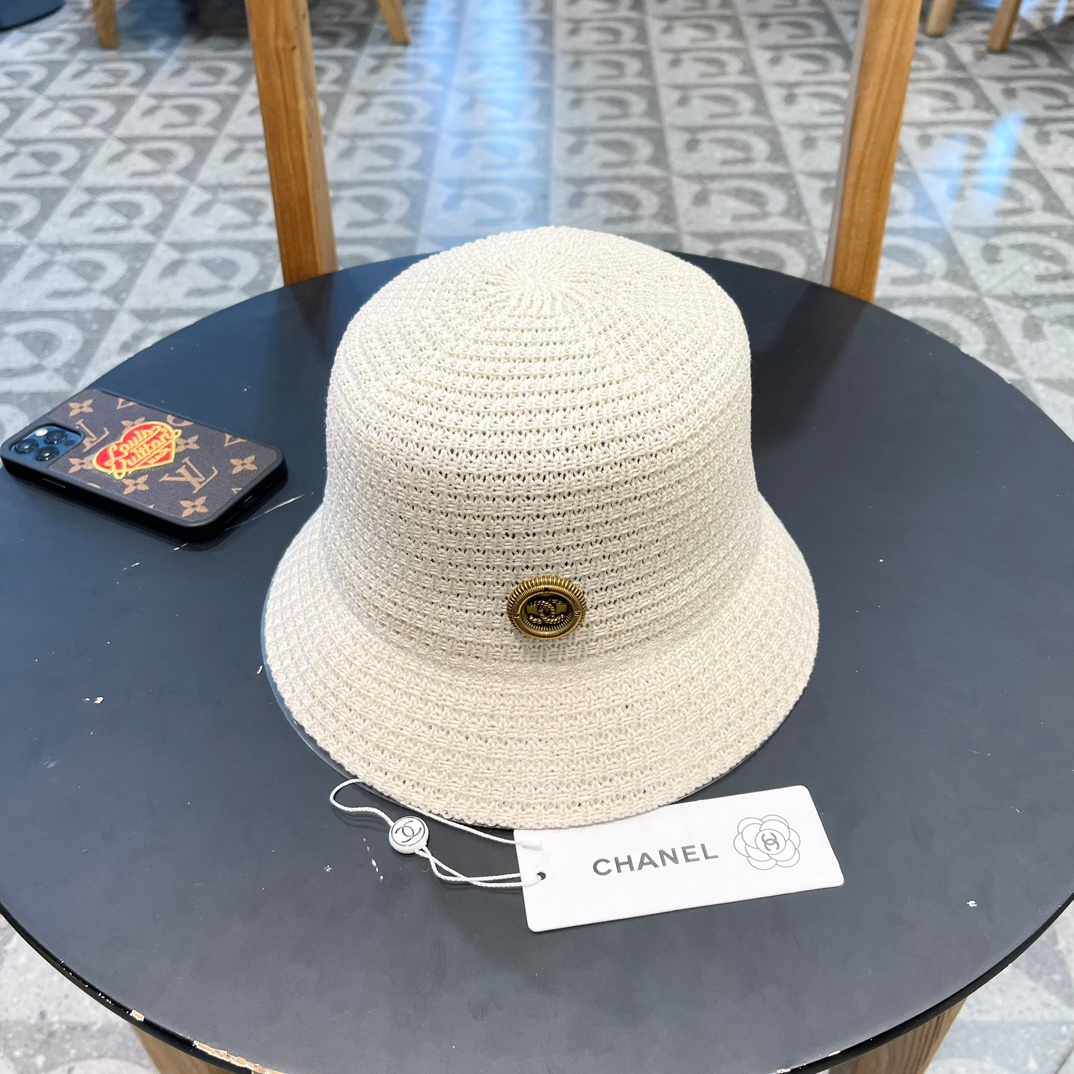 Chanel Hollow Breathable Fisherman's Hat Sunhat (Replica)