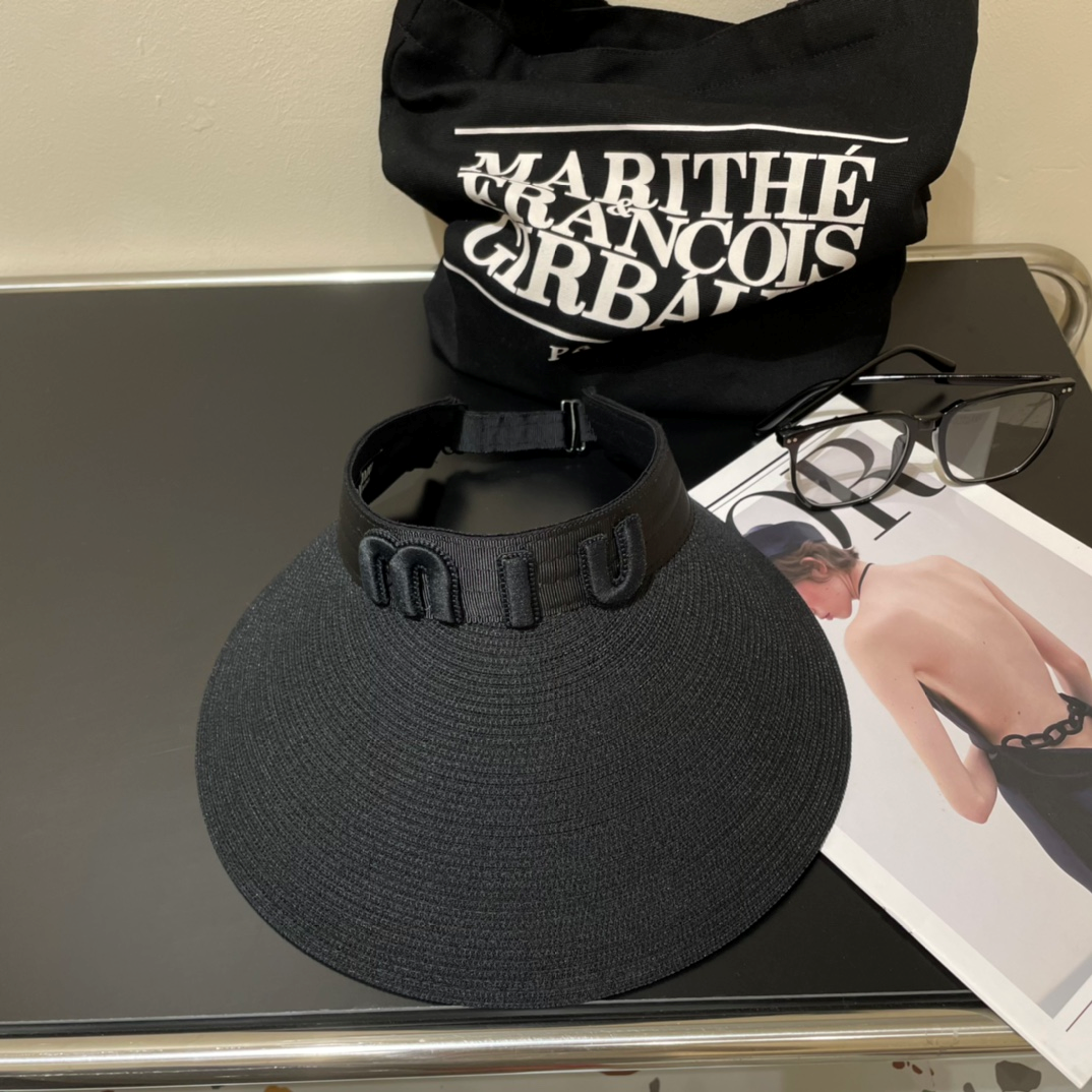 Miu Miu Empty Top Sun Hat  Sunhat (Replica)