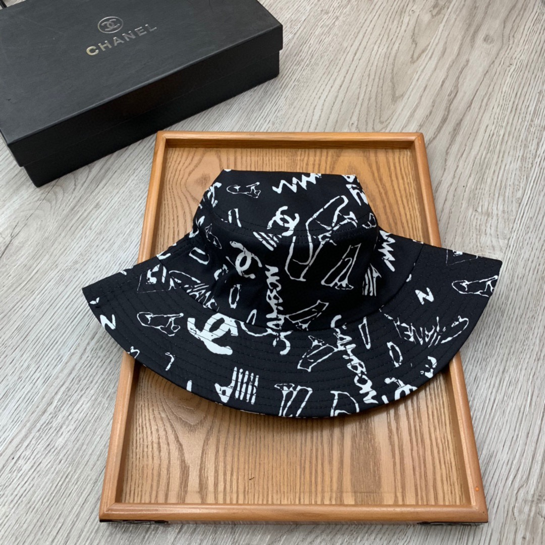 Chanel Printed Fisherman's Hat  Sunhat (Replica)
