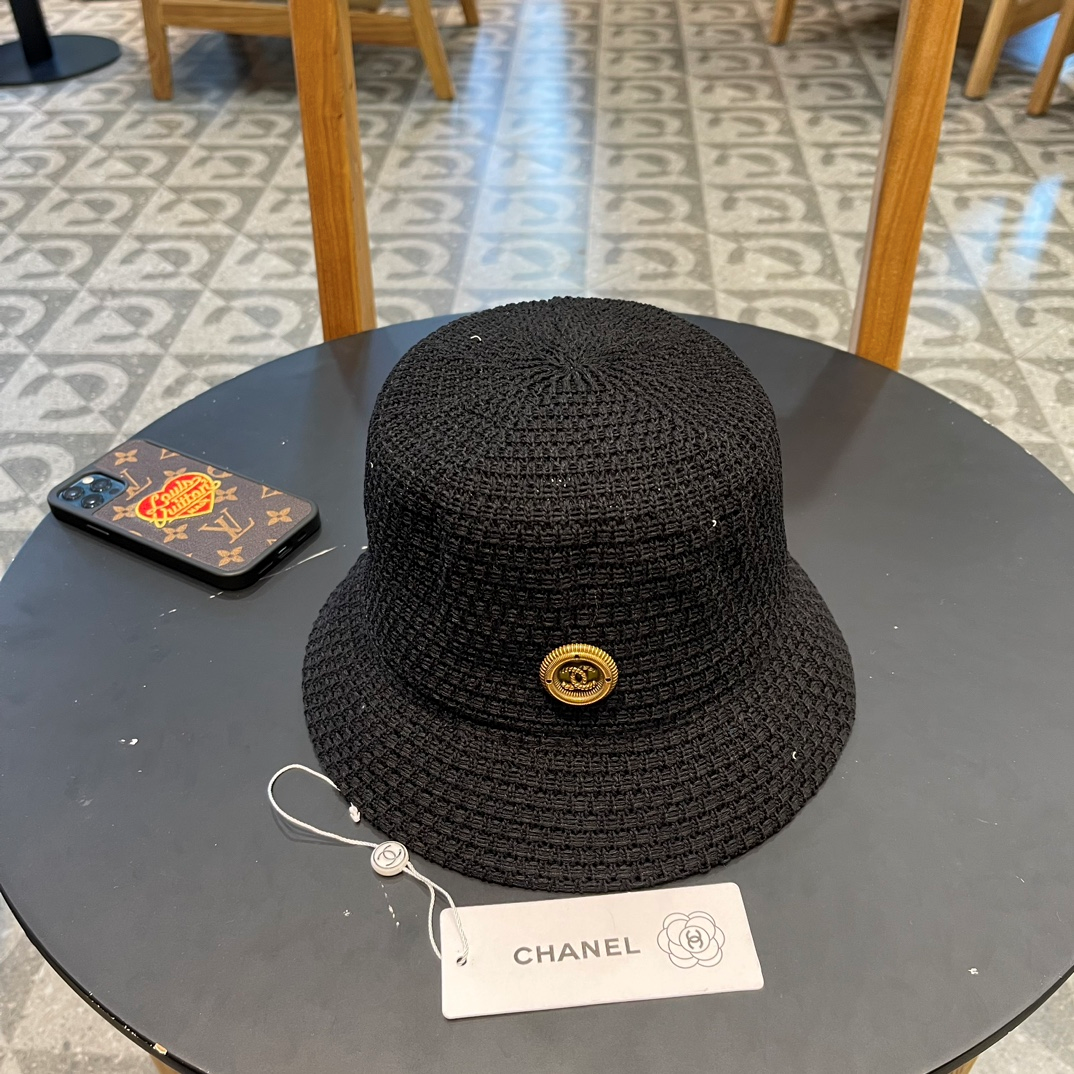 Chanel Hollow Breathable Fisherman's Hat Sunhat (Replica)