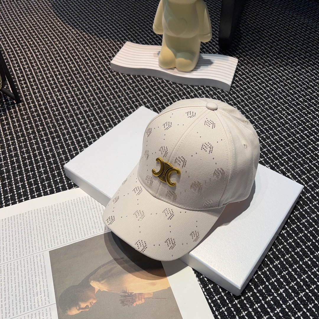 Ceiline Rhinestone Baseball Cap Sunhat (Replica)
