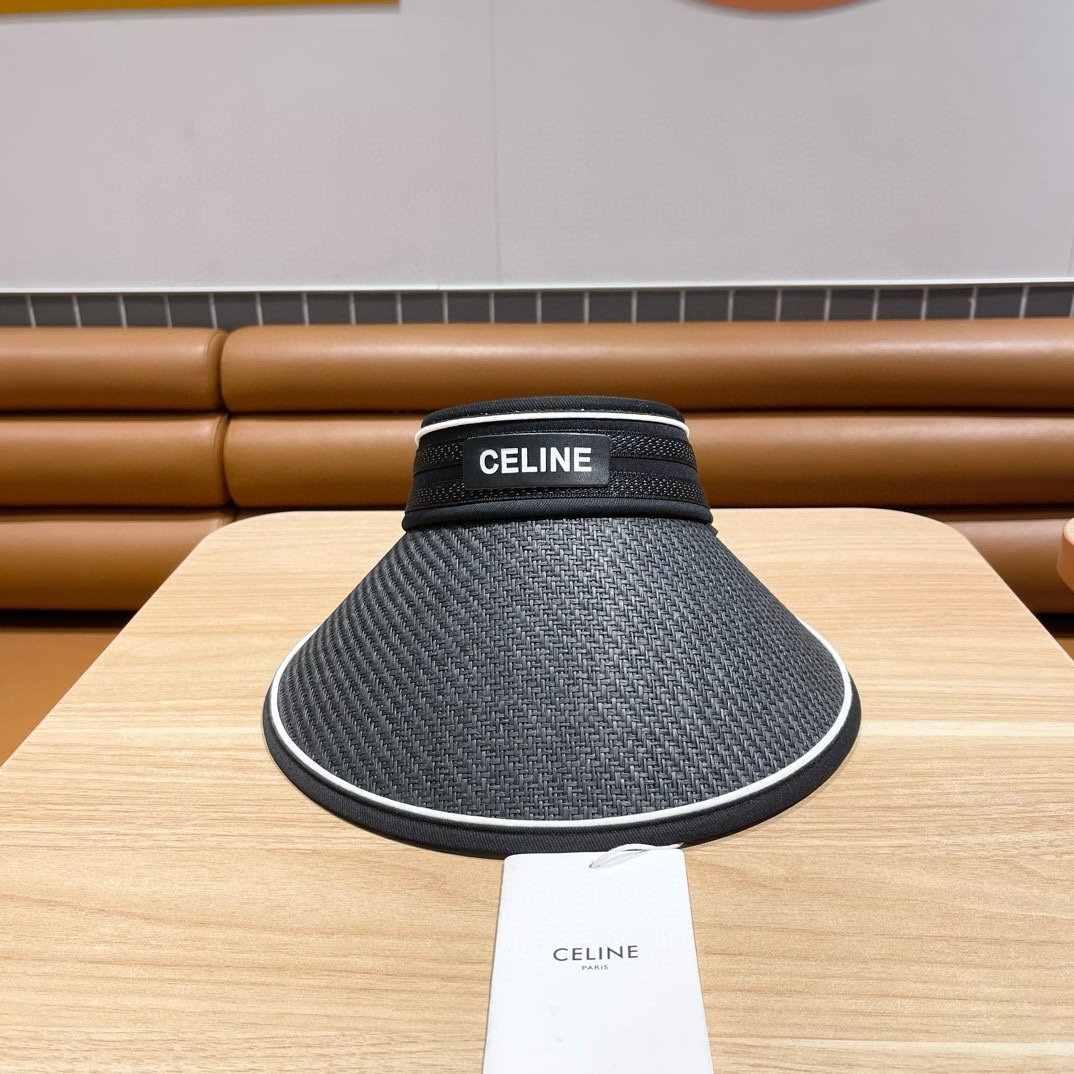 Ceiline Straw Hat, Letter Hat, Empty Top Hat Sunhat (Replica)
