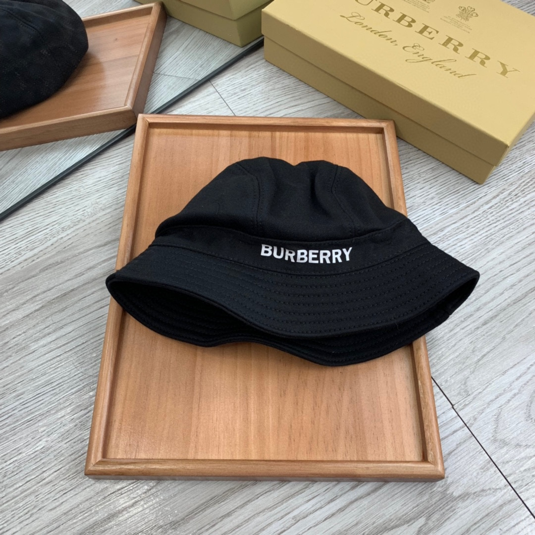 Burberry Cotton Printed Embroidered Fisherman's Hat Sunhat (Replica)