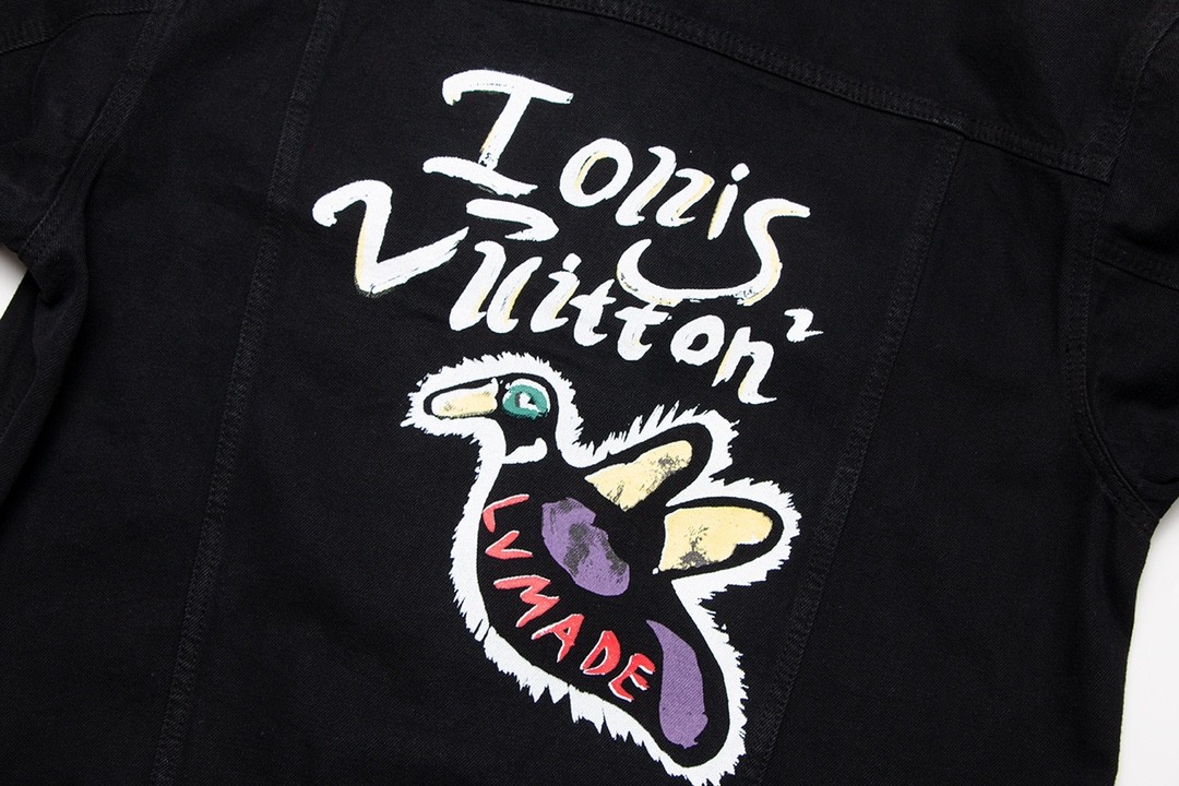 Louis Vuitton LV Back Duck Flying printed denim jacket