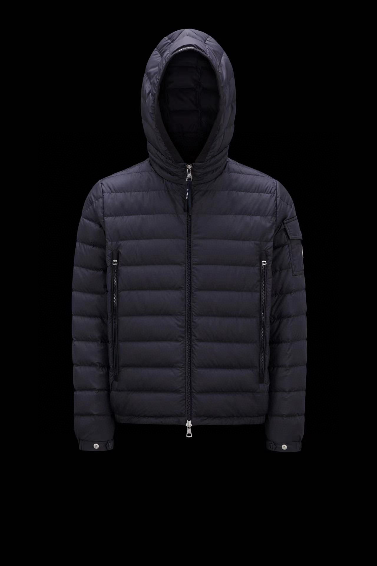 Moncler Short  men's down jacket-black