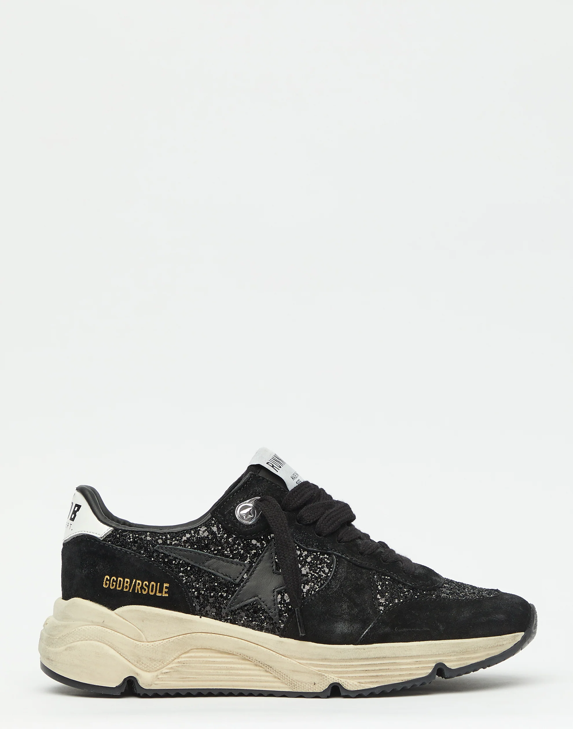 Golden Goose GGDB Black Glitter Running Sole Sneakers Women Men