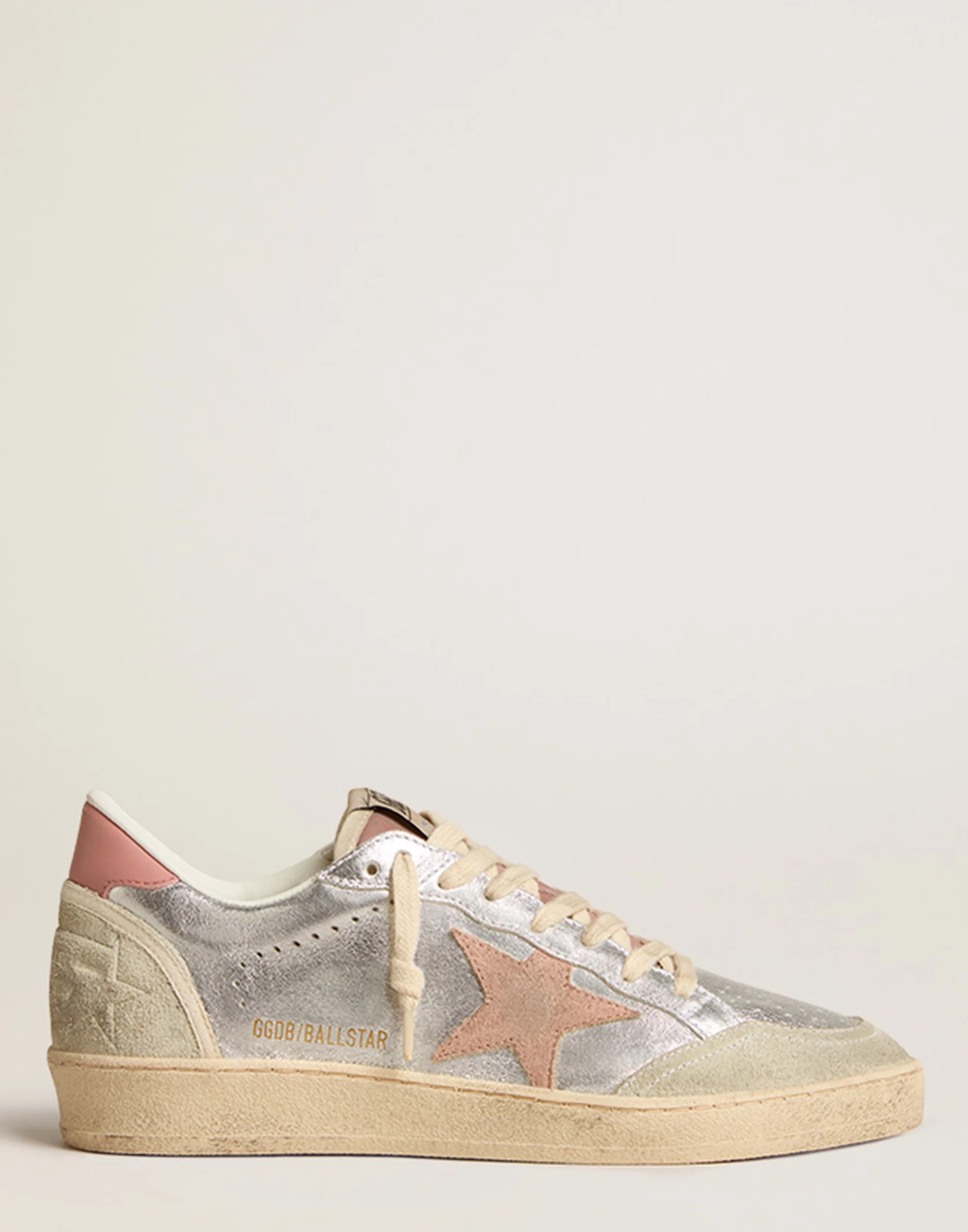 Golden Goose GGDB Silver & Rose Pink Ball Star Sneakers Women Men