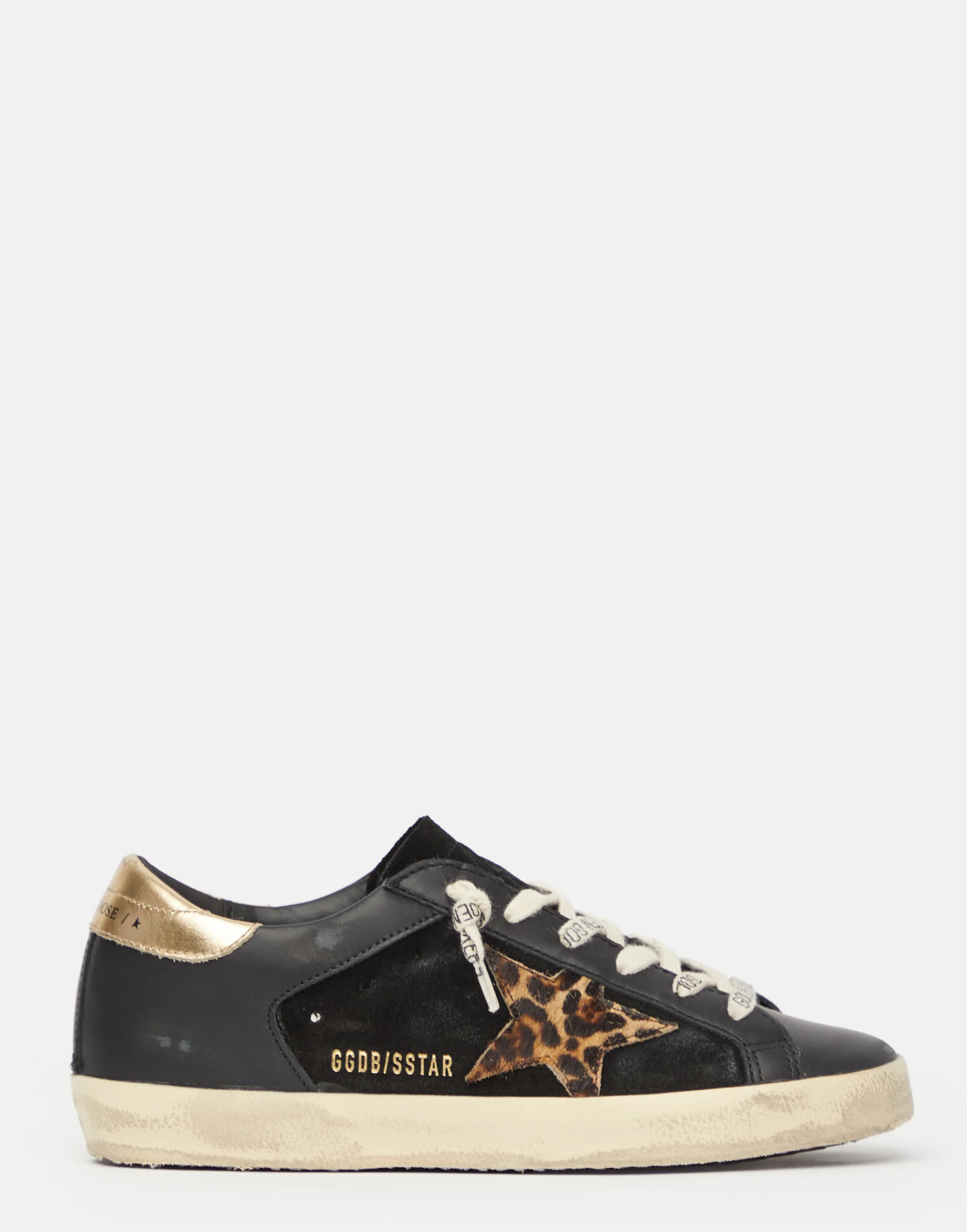 Golden Goose GGDB Black & Leopard Superstar Sneakers Women Men