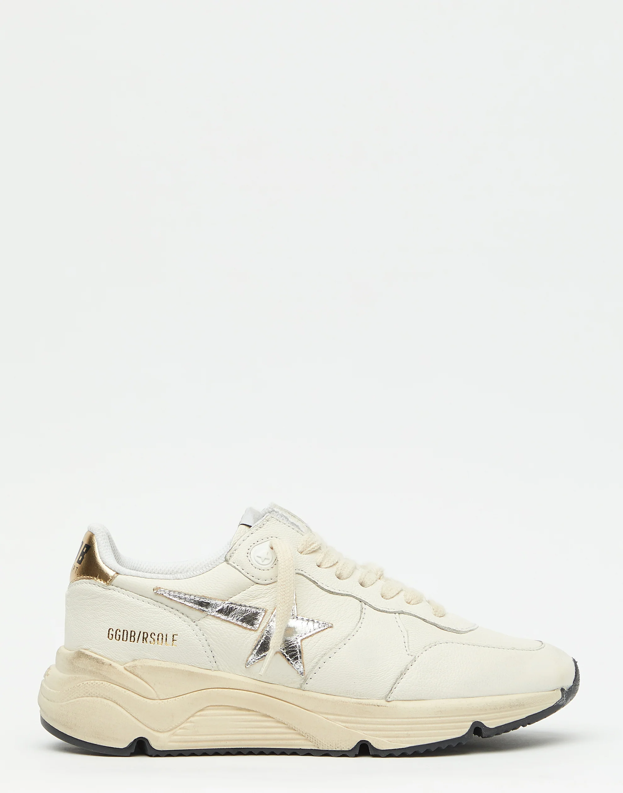 Golden Goose GGDB Silver & Gold Running Sole Sneakers Women Men