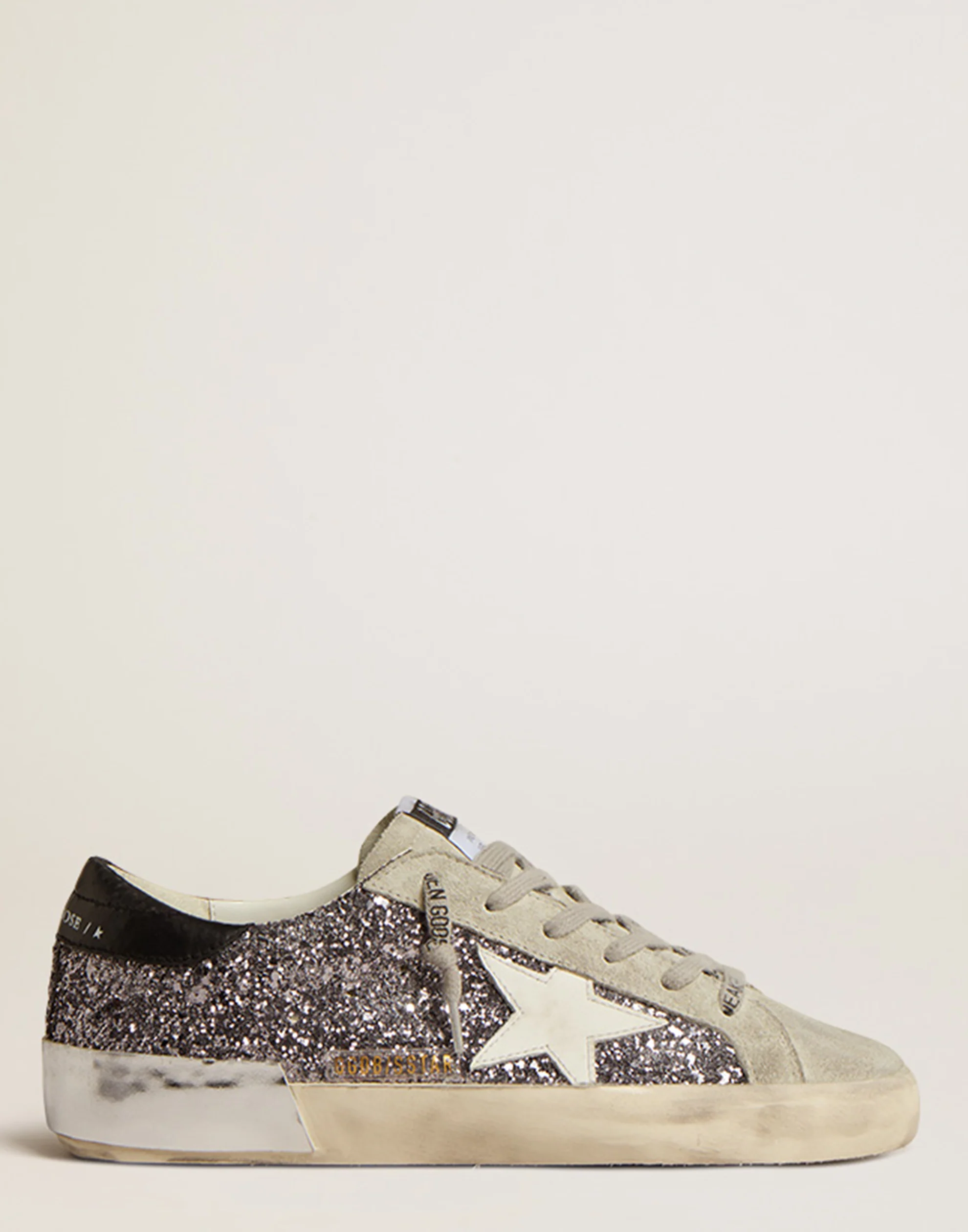 Golden Goose GGDB Anthracite Glitter Superstar Sneakers Women Men