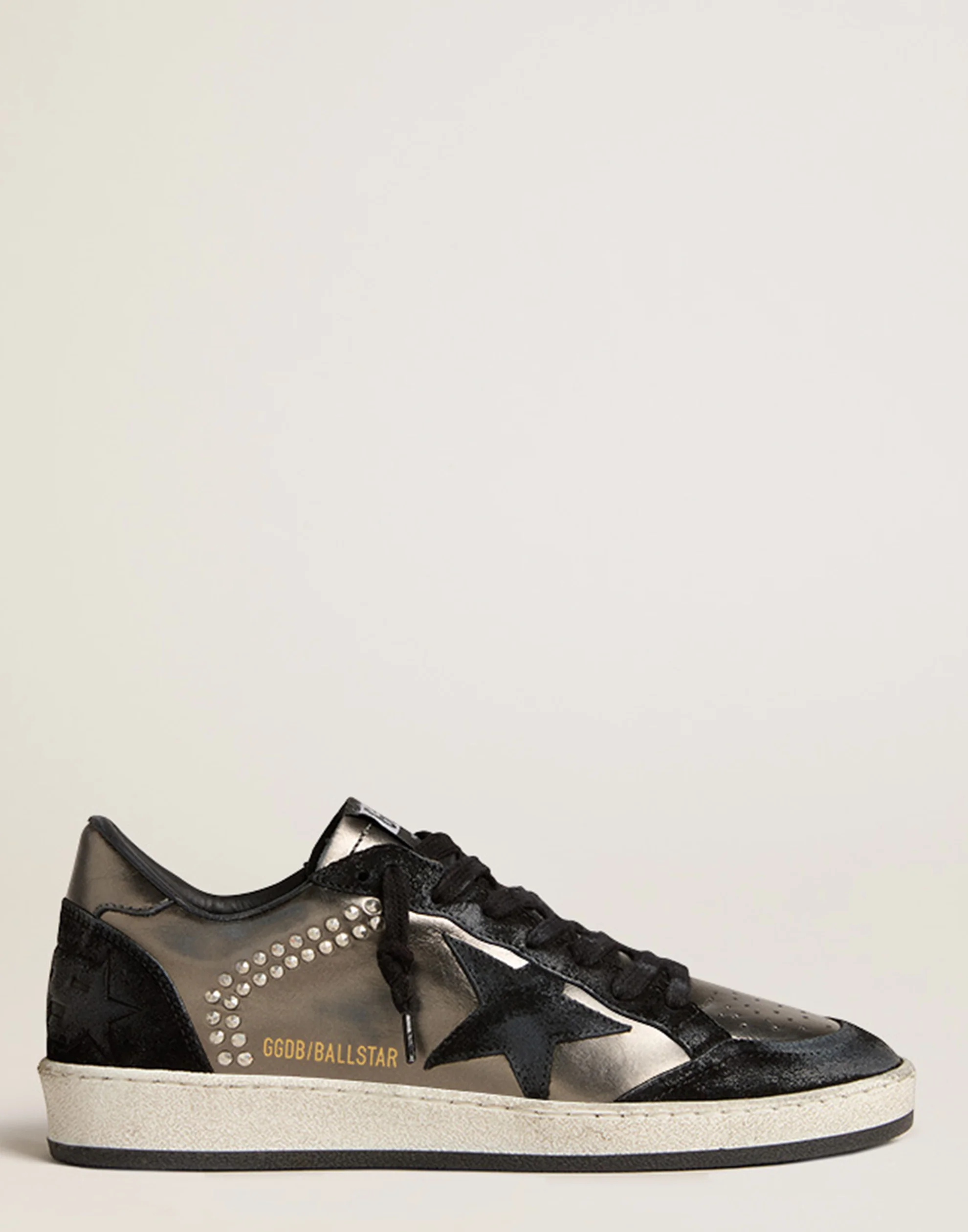 Golden Goose GGDB Black & Anthracite Studded Ball Star Sneakers Women Men